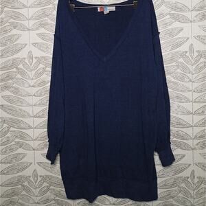 Free People Beach Sweater Pullover V Neck Oversized Pockets Flowy Sleeves